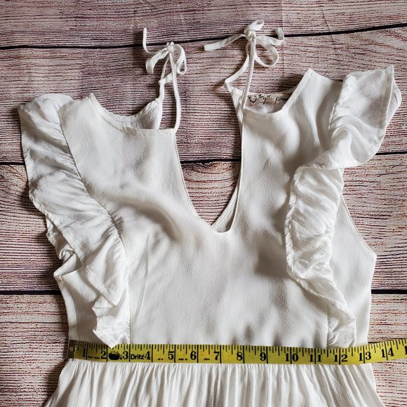 For Love & Lemons White Mini Dress Off-Shoulder XS - Picture 10 of 11